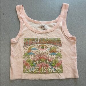 Billabong Women's Tank Top Graphic Sleeveless flower child boho small hippie